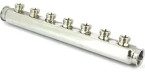 Коллектор распределительный проходной 7 отводов 1&quot;в/в x ¾&quot;ек Uni-fitt 430I4307, 3