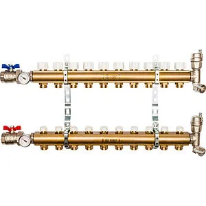 Группа коллекторная без расходомеров 10 отводов 1&quot;в/в x ¾&quot;ек Stout SMB 0468 000010, 1
