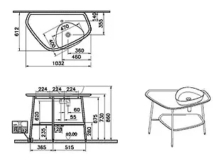 Консоль напольная VitrA Plural белый/массив дерева 62581 Консоль напольная VitrA Plural белый/массив дерева 62581, 2