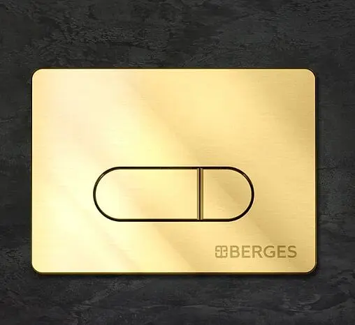 Клавиша смыва для унитаза BERGES Novum D9 040039 золото