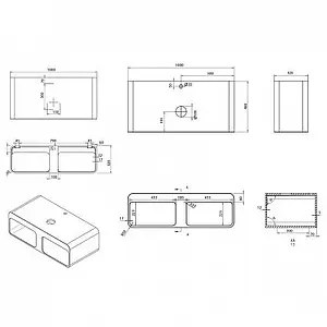 Консоль под умывальник Aquanet Stone K52 100 белый матовый K52, 2