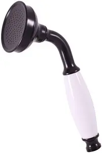 Лейка ручного душа Rav Slezak Morava retro чёрный матовый/белый KS0017CMAT Лейка ручного душа Rav Slezak Morava retro чёрный матовый/белый KS0017CMAT, 1