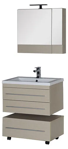 Шкаф-зеркало Aquanet Нота 75 L светлый дуб 00158857