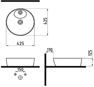 Раковина Bien Flame 43 розовое золото/белый FALG04301FD1G5000, 2