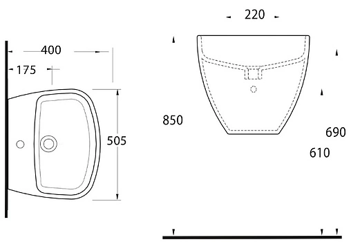 Раковина beWash Alster 50 белый 86511101 Раковина beWash Alster 50 белый 86511101
