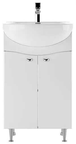 Тумба-умывальник напольный Айсберг Волна 50 белый DA1012T+46200081927581