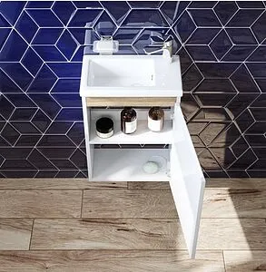 Тумба под умывальник подвесная Am.Pm X-Joy 45 белый/светлое дерево M85AFHX0451WG, 5