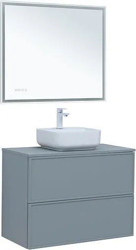 Тумба-умывальник Aquanet Арт 90 мисти грин 00313276+00318928