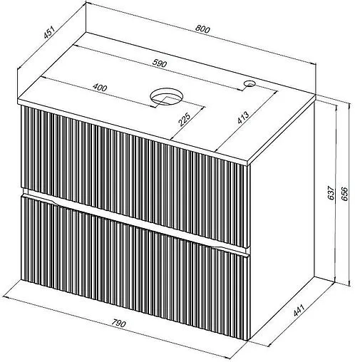 Тумба под умывальник Aquanet Джейн 80 маренго 00313302