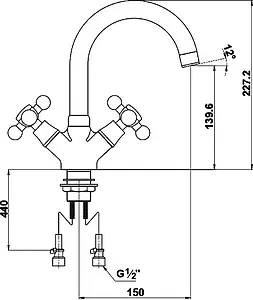 Смеситель для раковины Timo Aviator хром 0121FN, 2