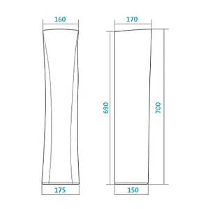 Пьедестал Santek Бриз белый 1WH110595 Пьедестал Santek Бриз белый 1WH110595, 2