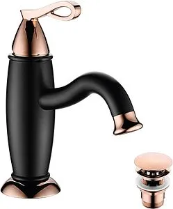 Смеситель для раковины Lemark Prime чёрный матовый/золото LM6106BRG Смеситель для раковины Lemark Prime чёрный матовый/золото LM6106BRG, 3