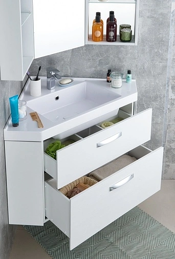 Тумба под умывальник подвесная Aquaton Кантара дуб полярный 1A205601ANW70