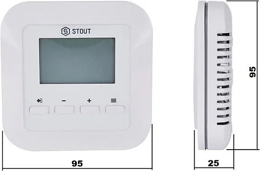 Проводной комнатный терморегулятор Stout R-10s белый STE-0101-010005