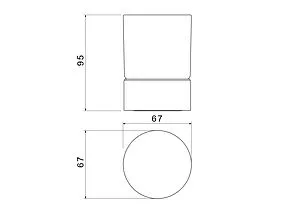 Стакан Aquatek Лира чёрный матовый AQ4428MB, 2