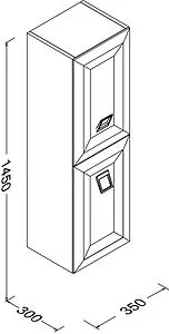 Шкаф-пенал подвесной Isvea Aria 35 белый 27AA3101080I Шкаф-пенал подвесной Isvea Aria 35 белый 27AA3101080I, 2