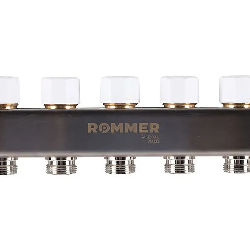 Группа коллекторная с расходомерами 7 отводов 1&quot;в/в x ¾&quot;ек Rommer RMS-1200-000007