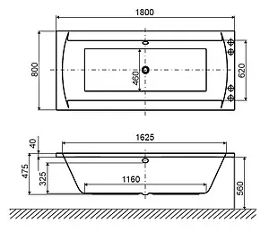 Ванна акриловая Excellent Crown 180x80 WAEX.CRO18WH, 3