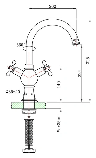 Смеситель для раковины Timo Nelson бронза 1941F Antique Смеситель для раковины Timo Nelson бронза 1941F Antique