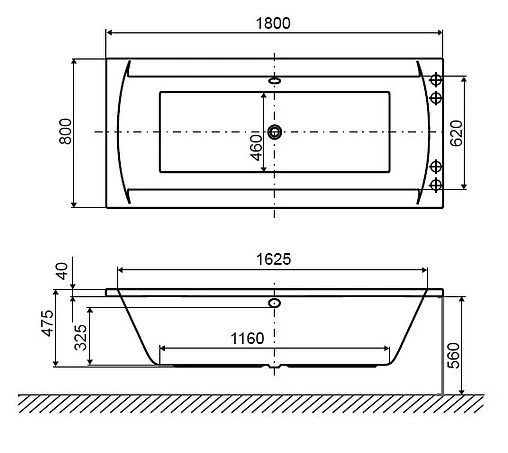 Ванна акриловая Excellent Crown 180x80 WAEX.CRO18WH