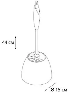 Ёршик для унитаза Grampus белый/синий GR-3312B, 2