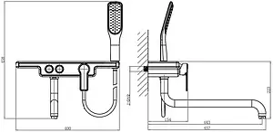 Смеситель для ванны с длинным изливом D&K Berlin Steinbeis белый/хром DA1443316 Смеситель для ванны с длинным изливом D&K Berlin Steinbeis белый/хром DA1443316, 2
