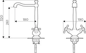 Смеситель для кухни Omoikiri Kagoshima C хром OKAG-CR-35, 2
