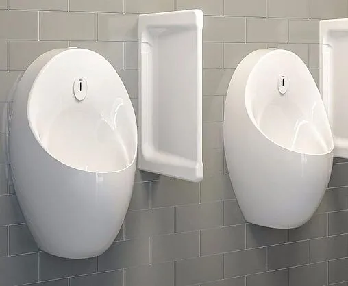 Писсуар с сенсорным смывом от батареи VitrA Arkitekt белый 5999B003-5555