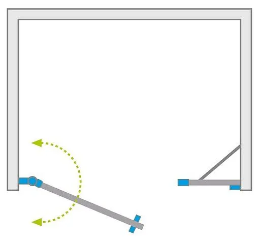 Дверь в нишу 1200мм прозрачное стекло Radaway EOS DWB 120 L 37992-01-01NL