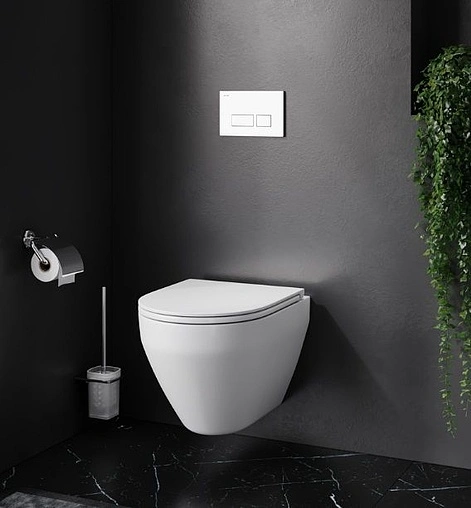 Инсталляция для подвесного унитаза Set 4 в 1 Am.Pm Pro I012704.7001 с кнопкой белый глянцевый