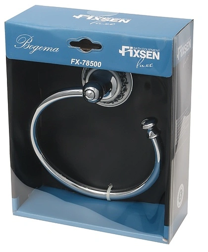 Полотенцедержатель Fixsen Bogema хром/белый с рисункомFX-78511