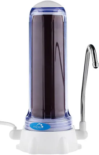 Водоочиститель стационарный настольный для мягкой воды Гейзер-1 У Евро 63015 прозрачный Водоочиститель стационарный настольный для мягкой воды Гейзер-1 У Евро 63015 прозрачный