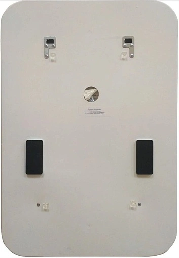 Зеркало с подсветкой Continent Glamour Led 50 с часами белый ЗЛП652