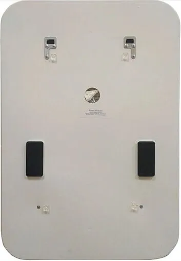 Зеркало с подсветкой Continent Glamour Led 68.5x91.5 с часами, с подогревом белый ЗЛП133