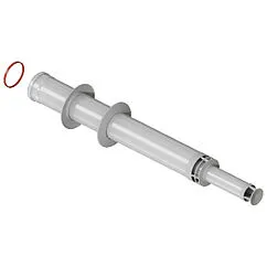 Коаксиальная труба Ø 60/100мм L=1000мм с наконечником Rommer RCA-6010-001001