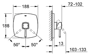Смеситель для душа скрытого монтажа Grohe Grandera хром/золото 19932IG0, 2