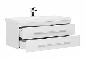 Тумба-умывальник подвесная Aquanet Нота 100 белый 00171496+00204096 Тумба-умывальник подвесная Aquanet Нота 100 белый 00171496+00204096, 4