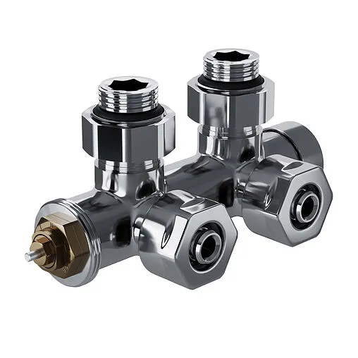 Узел нижнего подключения радиатора терморегулирующий угловой правый 15x1.0 x ¾"ек (½"н) Royal Thermo Design Pro хром RANPU11215CH Узел нижнего подключения радиатора терморегулирующий угловой правый 15x1.0 x ¾"ек (½"н) Royal Thermo Design Pro хром RANPU11215CH