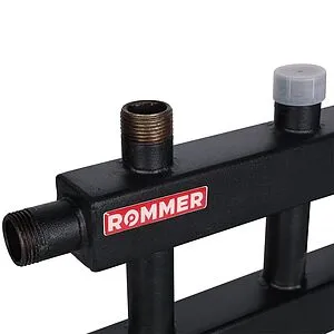 Распределительный коллектор 3 контура с гидрострелкой 1½&quot;н x 1&quot;н Rommer RDG-0060-024013, 5