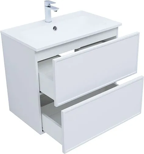 Тумба-умывальник Aquanet Арт 75 белый матовый 00313255+00318925