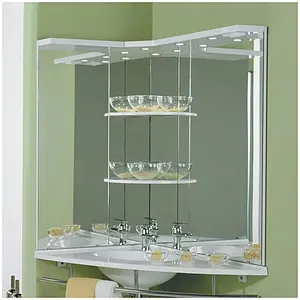 Зеркало с подсветкой Aquaton Корнер L белый 1A052902KR01L, 4