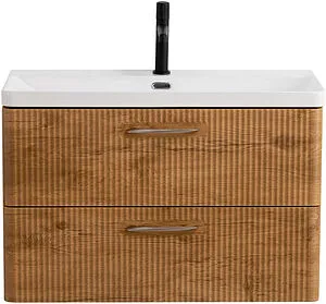 Тумба-умывальник подвесная BelBagno DUE 80 Rovere Nature DUE-800-2C-SO-RN-P+BB-8076-3-80, 1