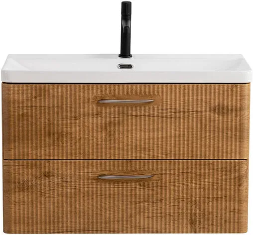 Тумба-умывальник подвесная BelBagno DUE 80 Rovere Nature DUE-800-2C-SO-RN-P+BB-8076-3-80