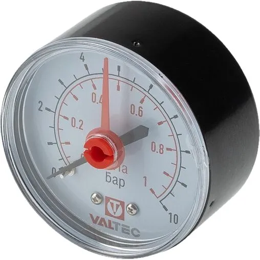 Манометр аксиальный Valtec 50мм 10 бар ¼&quot; VT.TM50.T.02