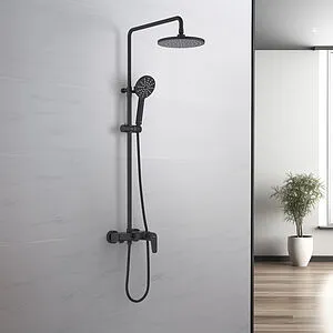 Душевая система со смесителем для ванны Aquatek Бетта чёрный матовый AQ2140MB Душевая система со смесителем для ванны Aquatek Бетта чёрный матовый AQ2140MB, 3