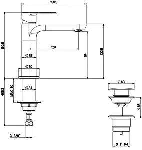 Смеситель для раковины Gattoni H2OMIX7000 чёрный матовый 7004070NO Смеситель для раковины Gattoni H2OMIX7000 чёрный матовый 7004070NO, 2