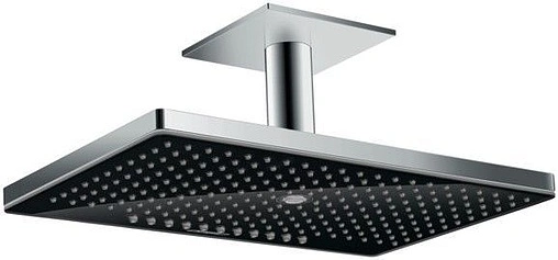 Лейка верхнего душа с потолочным креплением Hansgrohe Rainmaker Select 460 3jet черное стекло/хром 24006600