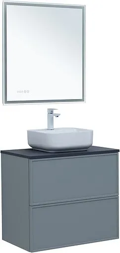 Тумба-умывальник Aquanet Арт 75 мисти грин 00313275+00318925