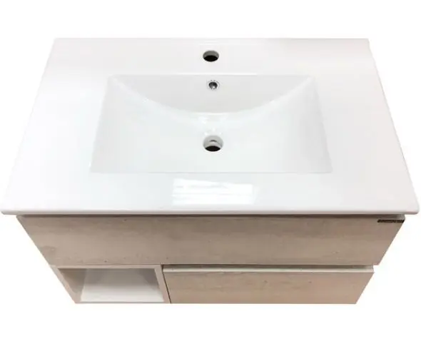 Тумба-умывальник подвесная Comforty Турин 75 дуб белый/белый 00004147332CF Тумба-умывальник подвесная Comforty Турин 75 дуб белый/белый 00004147332CF, 5