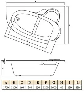 Ванна акриловая C-bath Atlant 170x110 R CBA00104R Ванна акриловая C-bath Atlant 170x110 R CBA00104R, 2